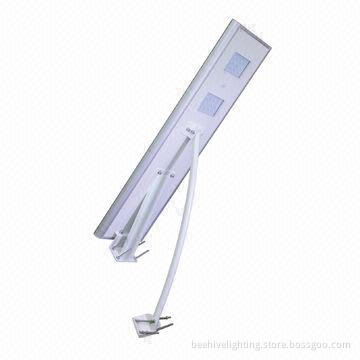 All-in-one solar street light, easy to install with motion sensor, 30W power with lithium battery